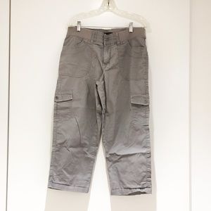 Gray Lee relaxed fit cropped pants size 12 medium